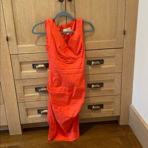 Nicole Miller Vibrant Orange Dress